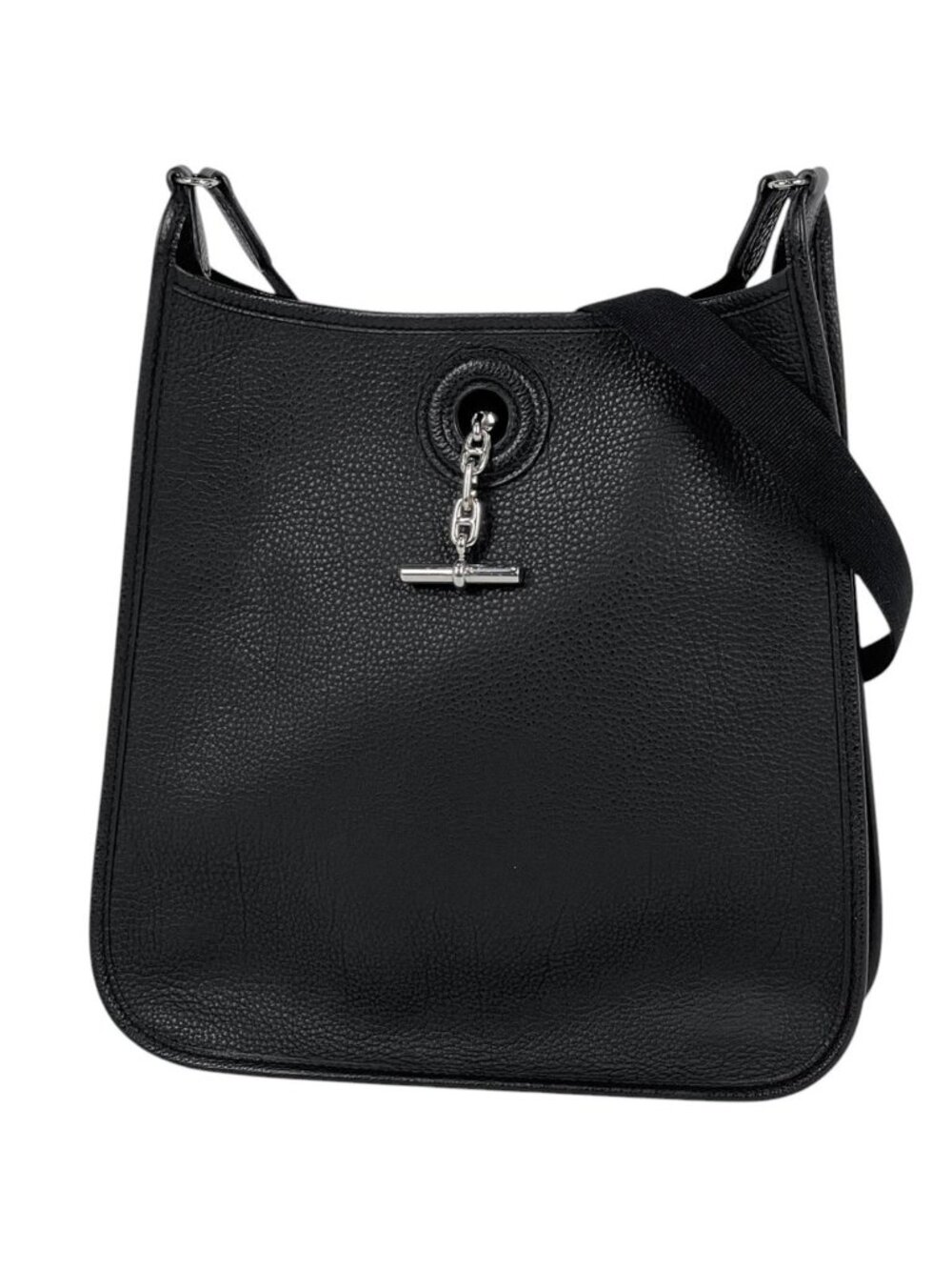 Hermes Vespa PM Shoulder Bag Chaine D'ancre Togo Black